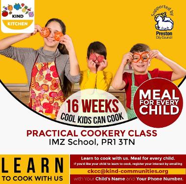 A learn to cook promotional leaflet