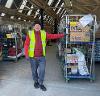 Volunteer Kevin at the FareShare depot