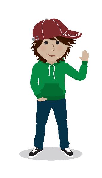 Cartoon character showing Charlie