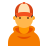 Young Person Icon of a young person with a baseball cap on the head