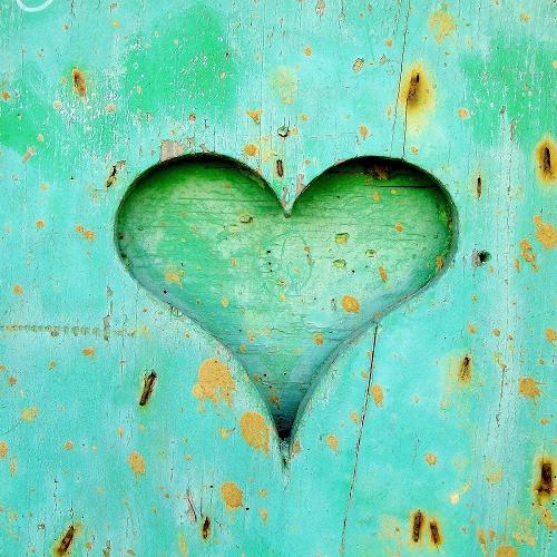 A heart made out of wood.
